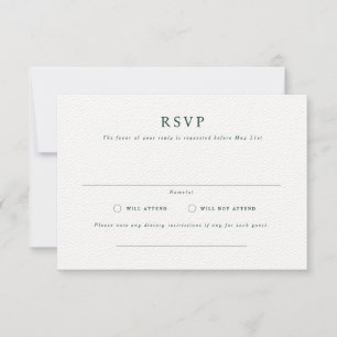 Parker Formal Landscape Wedding RSVP Card Einladung