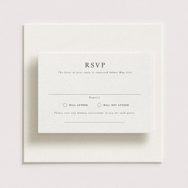 Parker Formal Landscape Wedding RSVP Card Einladung (Von Creator hochgeladen)