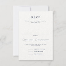 Parker Formal Portrait Wedding RSVP Card