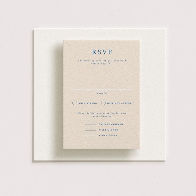 Parker Formal Portrait Wedding RSVP Card Einladung (Von Creator hochgeladen)