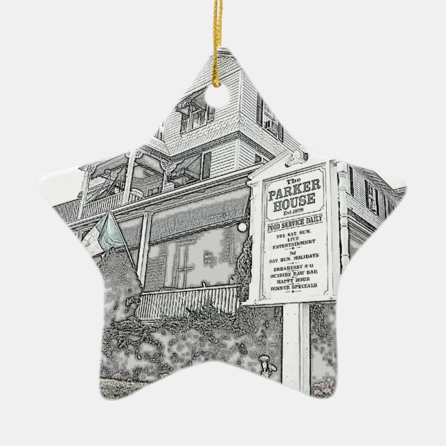Parker Haus-Skizze - Jersey-Ufer Keramikornament (Vorne)