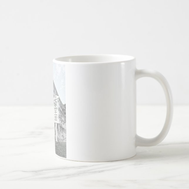 Parker Haus-Skizze - Jersey-Ufer Tasse (Rechts)