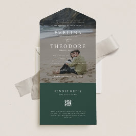 Parker Modernes Foto Siegel und Send Wedding All In One Einladung