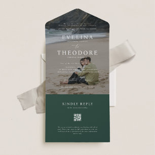 Parker Modernes Foto Siegel und Send Wedding All In One Einladung