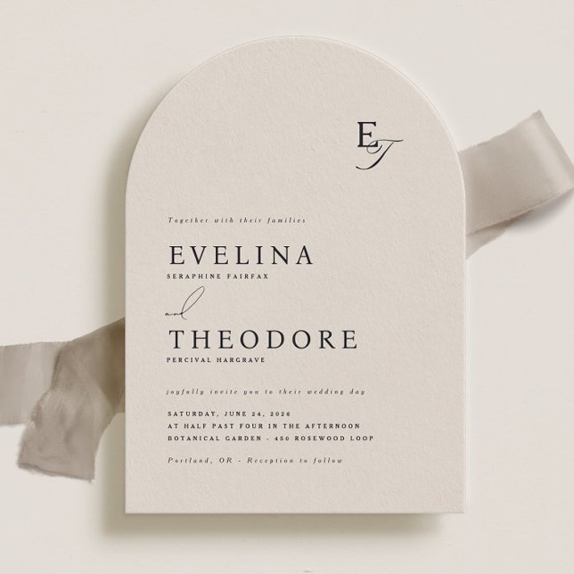 Parker Monogram Wedding Einladung (Von Creator hochgeladen)