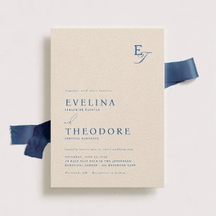 Parker Monogram Wedding Einladung