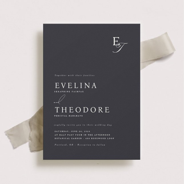 Parker Monogram Wedding Einladung (Von Creator hochgeladen)