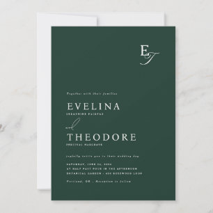 Parker Monogram Wedding Einladung