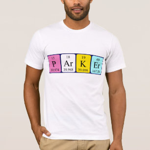 Parker Namen-Shirt periodischer Tabelle T-Shirt