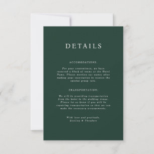 Parker Portait Wedding Details Card Einladung