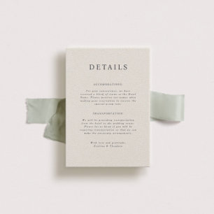 Parker Portait Wedding Details Card Einladung