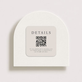 Parker Wedding QR Code Quadratischer Aufkleber