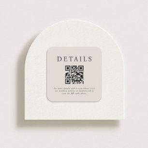 Parker Wedding QR Code Quadratischer Aufkleber