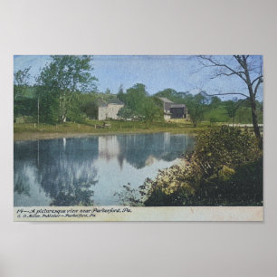 Parkerford PA Schuylkill Canal Vintag Poster