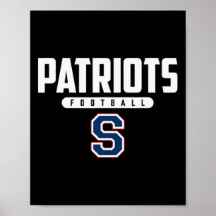 Parkersburg South Patriots Logo Football Hs Poster