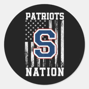 Parkersburg South Patriots Logo Nation Hs 1 Runder Aufkleber