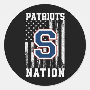 Parkersburg South Patriots Logo Nation Hs 2 Runder Aufkleber