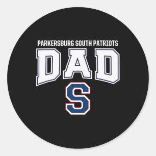 Parkersburg South Patriots Logo Vater Hs Runder Aufkleber