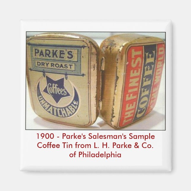 Parke's Coffee Tin. Magnet (Vorne)