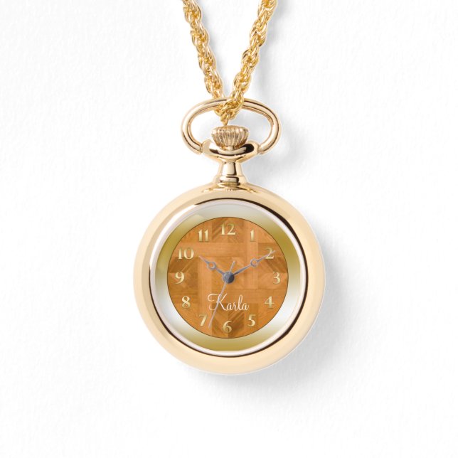 Parkett Personalisiert Armbanduhr (Vorderseite)