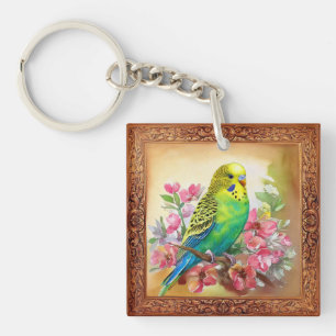 Parkett und Blüten Schlüsselanhänger