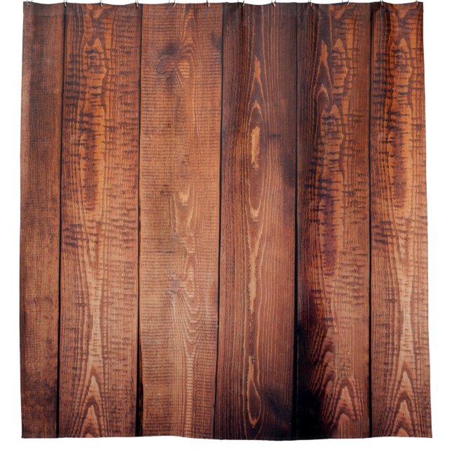 Parkettboden aus Holz Duschvorhang (Vorderseite)
