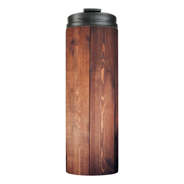 Parkettboden aus Holz Thermosbecher (Vorderseite)