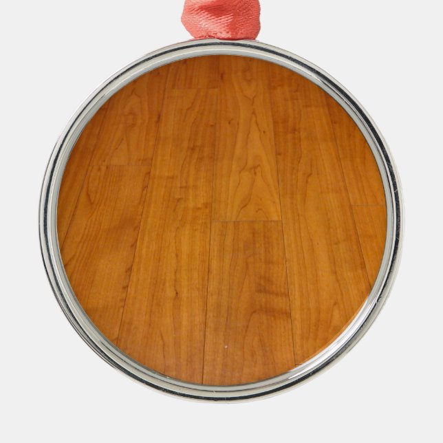 Parkettboden Parkett Laminat Brown Silbernes Ornament (Vorne)
