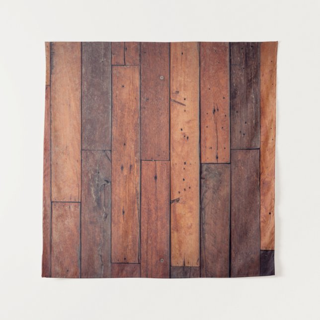 Parkettmuster aus Holz Wandteppich (Vorderseite)