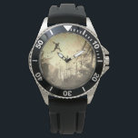 Parkhotel Delta Wellbeing Resort Armbanduhr<br><div class="desc">Der Eindruck eines modernen Künstlers,  in einer urbanen Hinterstraße in Sepia-Tönen Parkour zu praktizieren.</div>