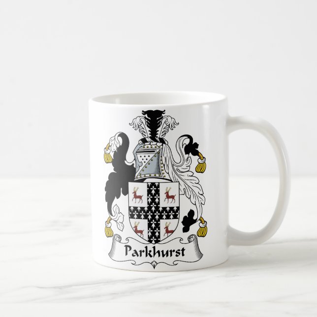 Parkhurst Familienwappen Kaffeetasse (Rechts)