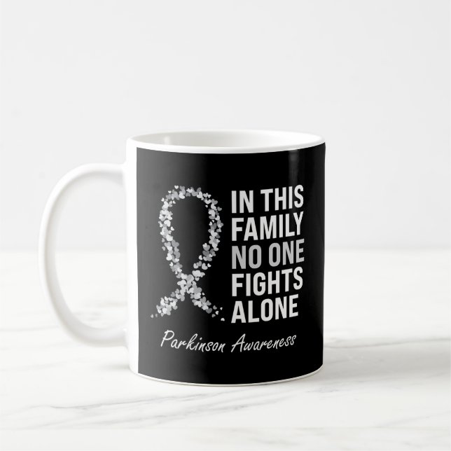 Parkinson Awareness Gray Ribbon Kaffeetasse (Links)