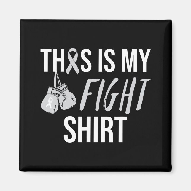 Parkinson Awareness Gray Ribbon Magnet (Vorne)