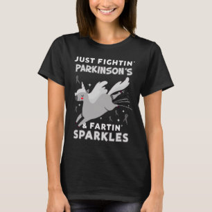 Parkinson-Blinddarmkrebs Einhorn-Farb-Funken T-Shirt