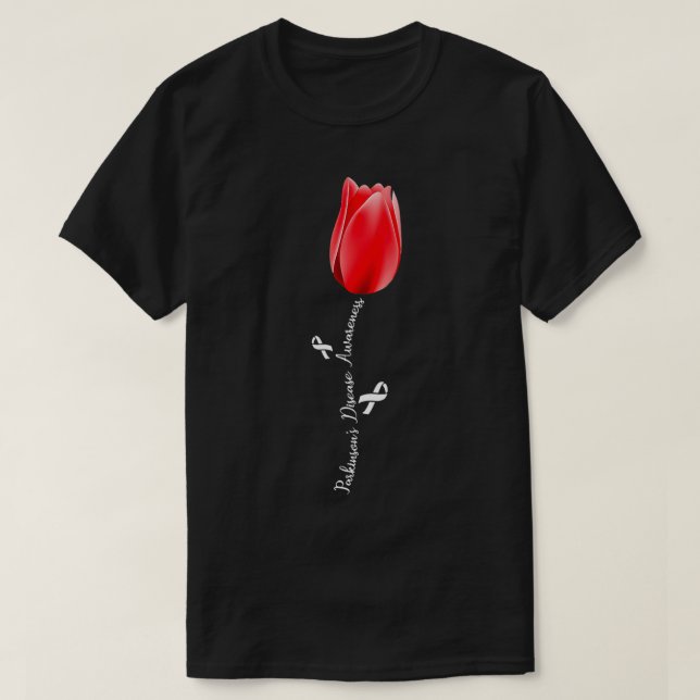 Parkinson Disease Awareness Tulip April Month Prem T-Shirt (Design vorne)