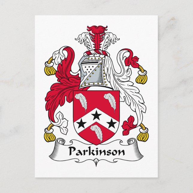 Parkinson Familienwappen Postkarte (Vorderseite)