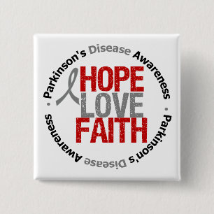 Parkinson Krankheit HOFFNUNGS-LIEBE-GLAUBE Button