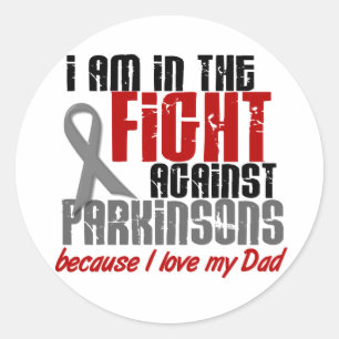 Parkinson-Krankheit IM KAMPF GEGEN MEINE VATER 1 Runder Aufkleber