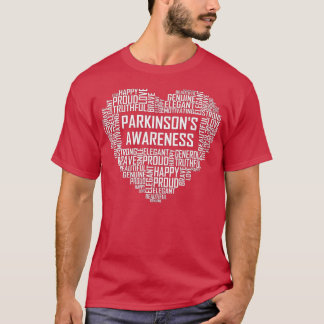 Parkinsonkrankheit Herzgeschenke Kämpfer Bewusstse T-Shirt