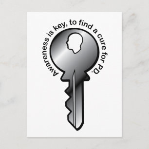 Parkinson's Awareness ist der Schlüssel Postkarte