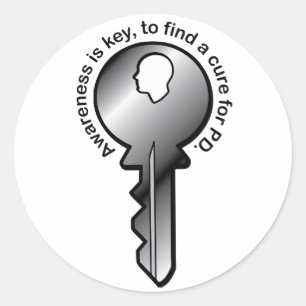 Parkinson's Awareness ist der Schlüssel Runder Aufkleber
