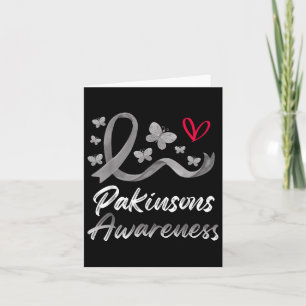 Parkinsons Awareness Ribbon Butterflies Herzherz Karte