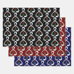 Parkinson's Awareness Ribbon Geschenkpapier Set