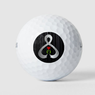 Parkinson's Awareness Ribbon Golf Balls Golfball