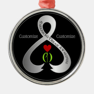 Parkinson's Awareness Ribbon Ornament Aus Metall