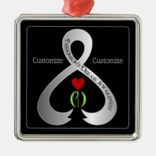 Parkinson's Awareness Ribbon Ornament Aus Metall