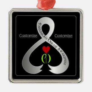 Parkinson's Awareness Ribbon Ornament Aus Metall