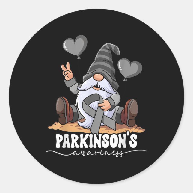 Parkinsons Bewusstsein Runder Aufkleber (Vorderseite)