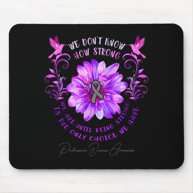 Parkinsons Disease Awareness Flower We Dont Know  Mousepad (Vorne)