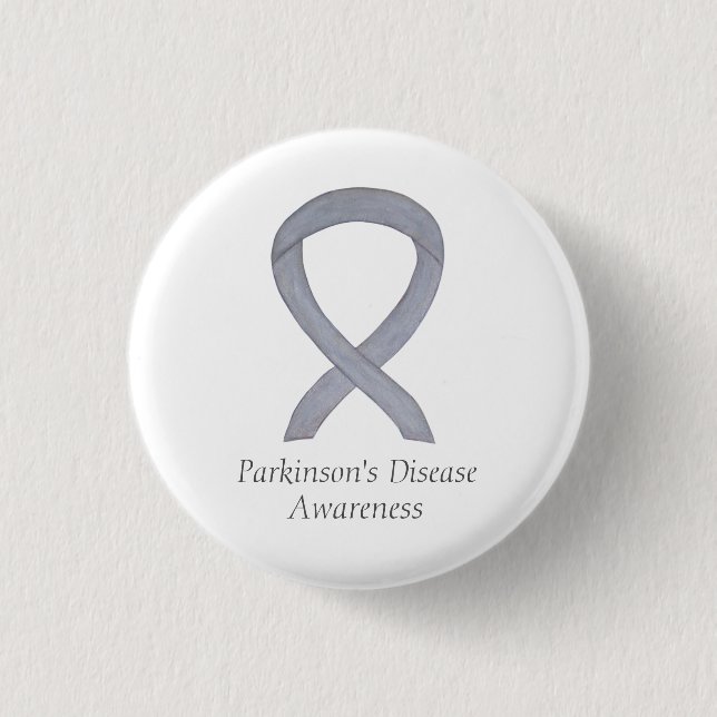 Parkinson's Disease Awareness Ribbon Art Button (Vorderseite)